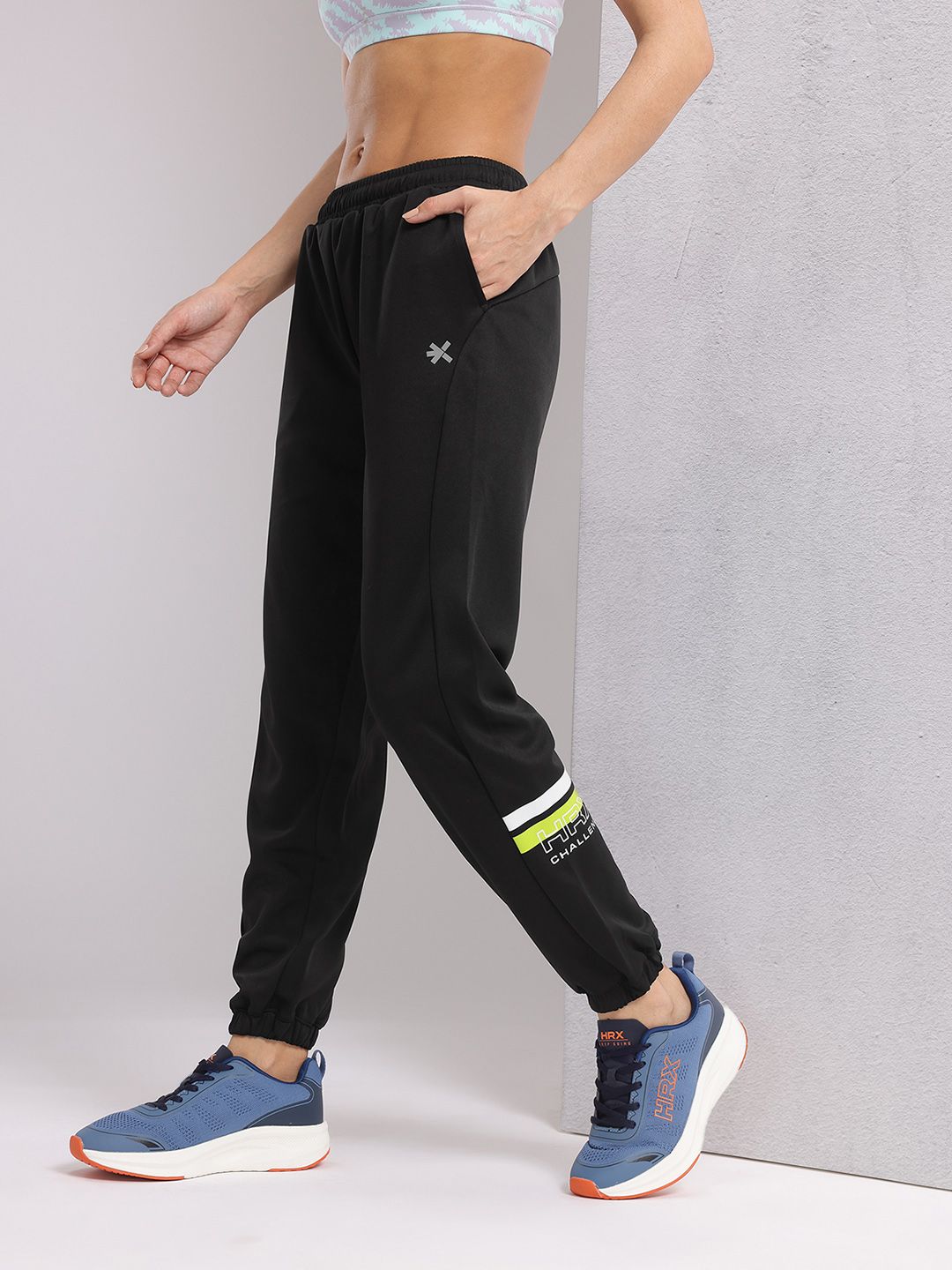 HRX by Hrithik Roshan Women Printed Detail Rapid-Dry Running Joggers