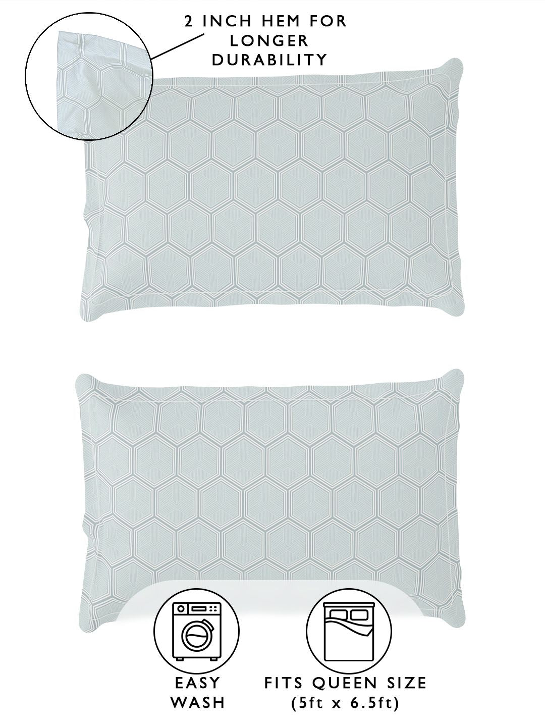 Story@home  Arena Peach-Coloured Printed 180 TC Queen Bedsheet & 2 Pillow Covers