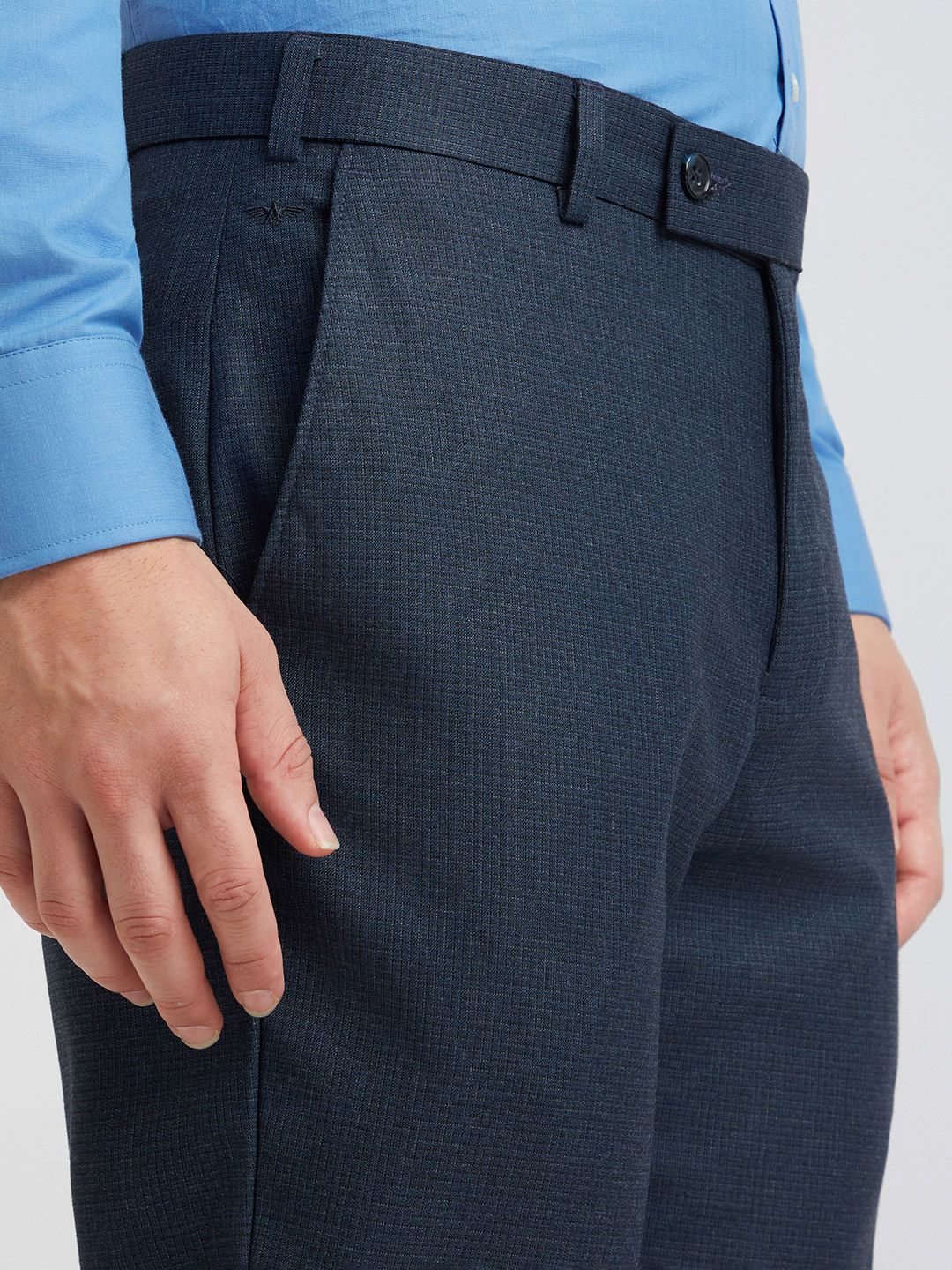 Park Avenue Men Self-Design Formal Trousers