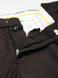 Park Avenue Men Textured Slim Fit Formal Trousers