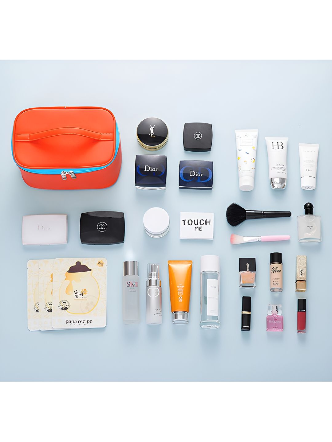 Cortina Orange Water Resistant Makeup Organiser