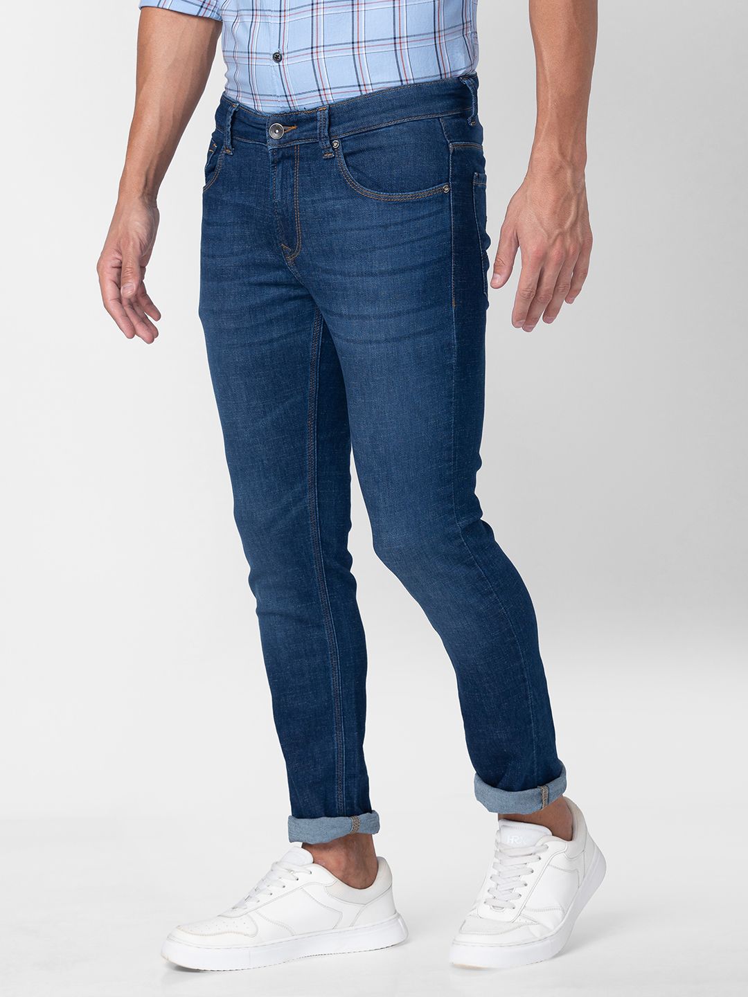 SPYKAR Men Super Skinny Fit Low-Rise Light Fade Stretchable Jeans