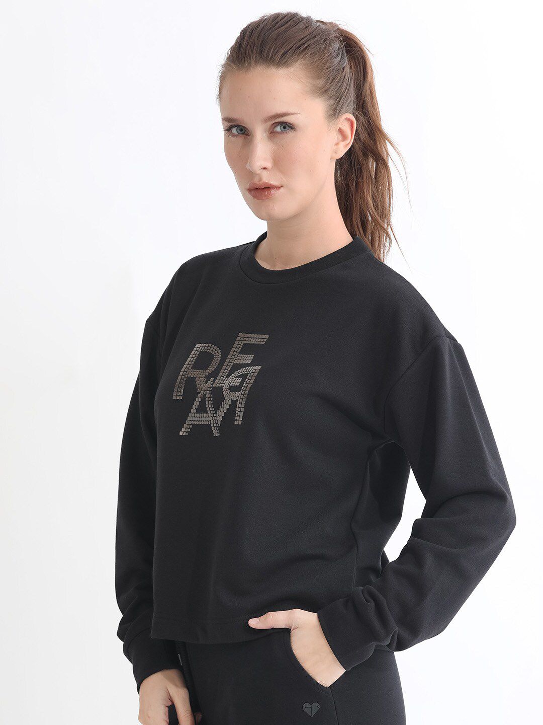 RAREISM Typographic Printed Cotton Sweatshirt