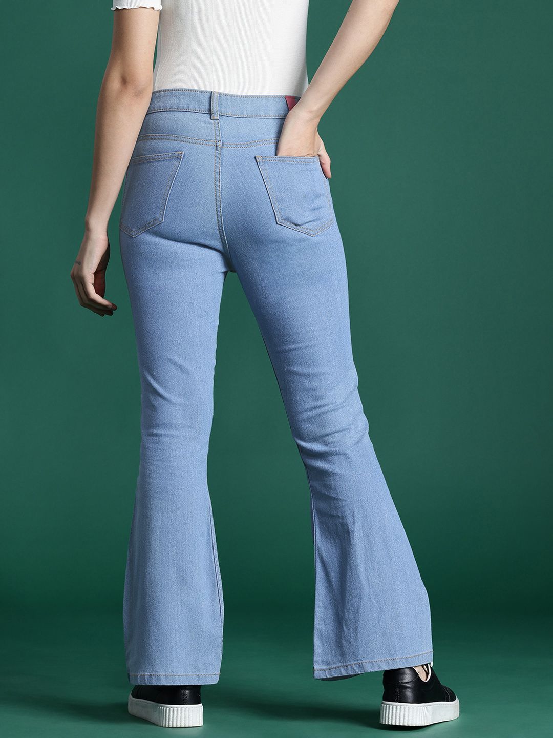 DressBerry Women Graphic Printed Bootcut Fit Stretchable Jeans