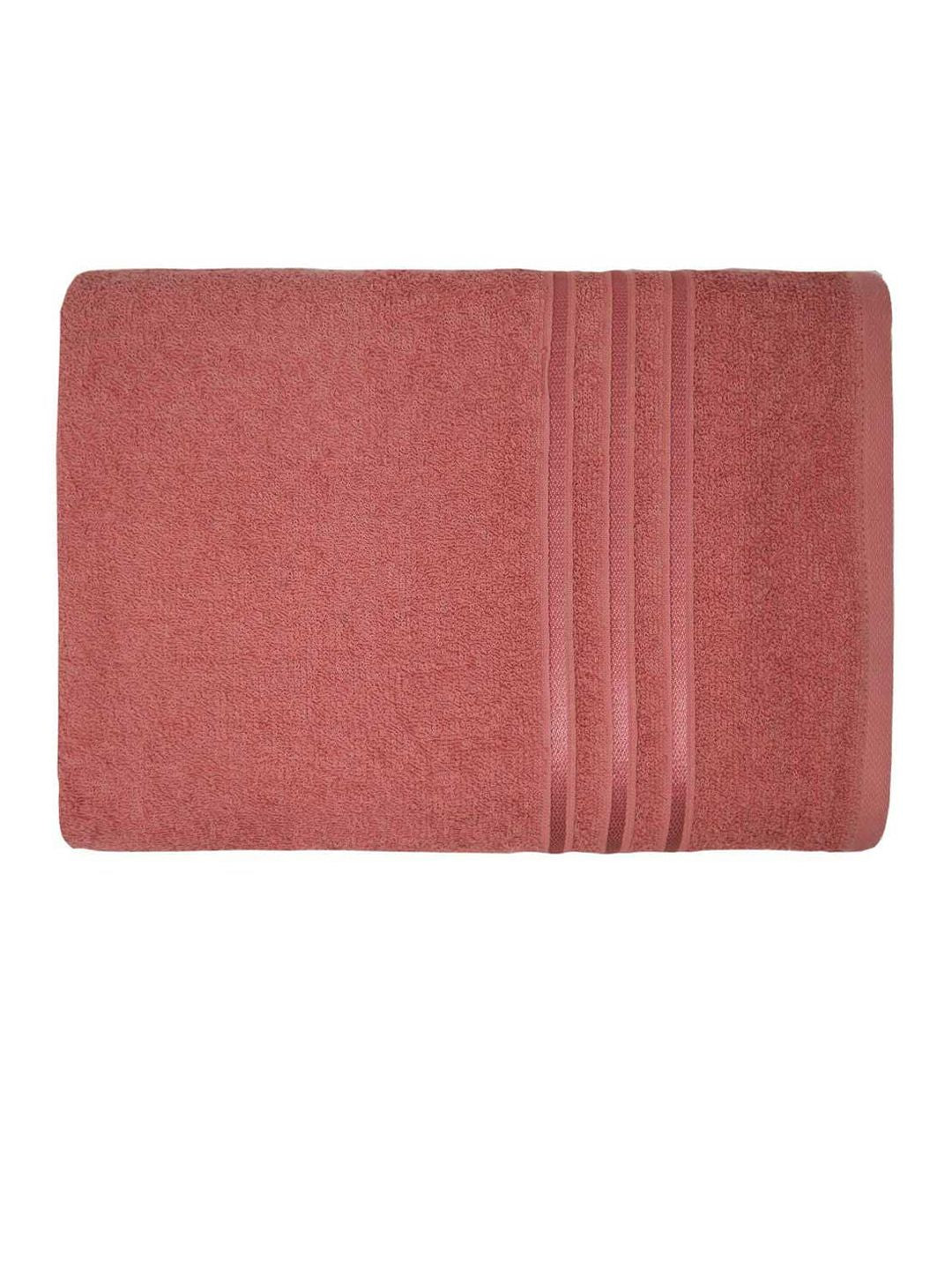MYTRIDENT Red 400 GSM Pure-Cotton Bath Towel
