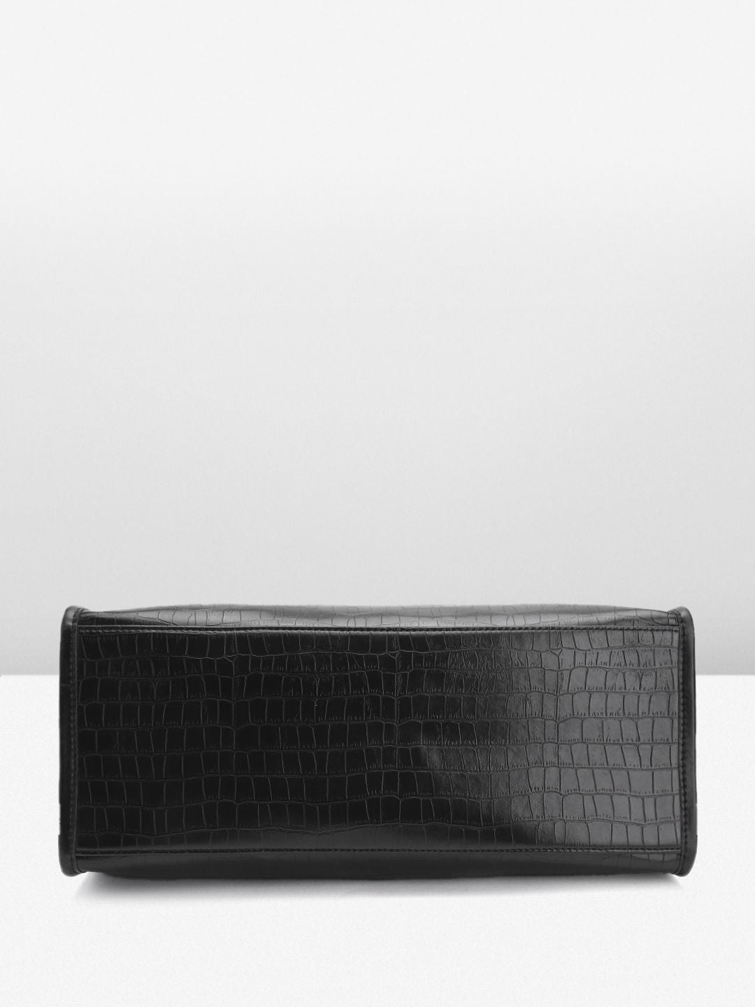 Lino Perros Croc Textured Structured Handheld Bag