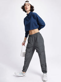 DressBerry Women Ruched Tie-Ups Cargo-Style Track Pants