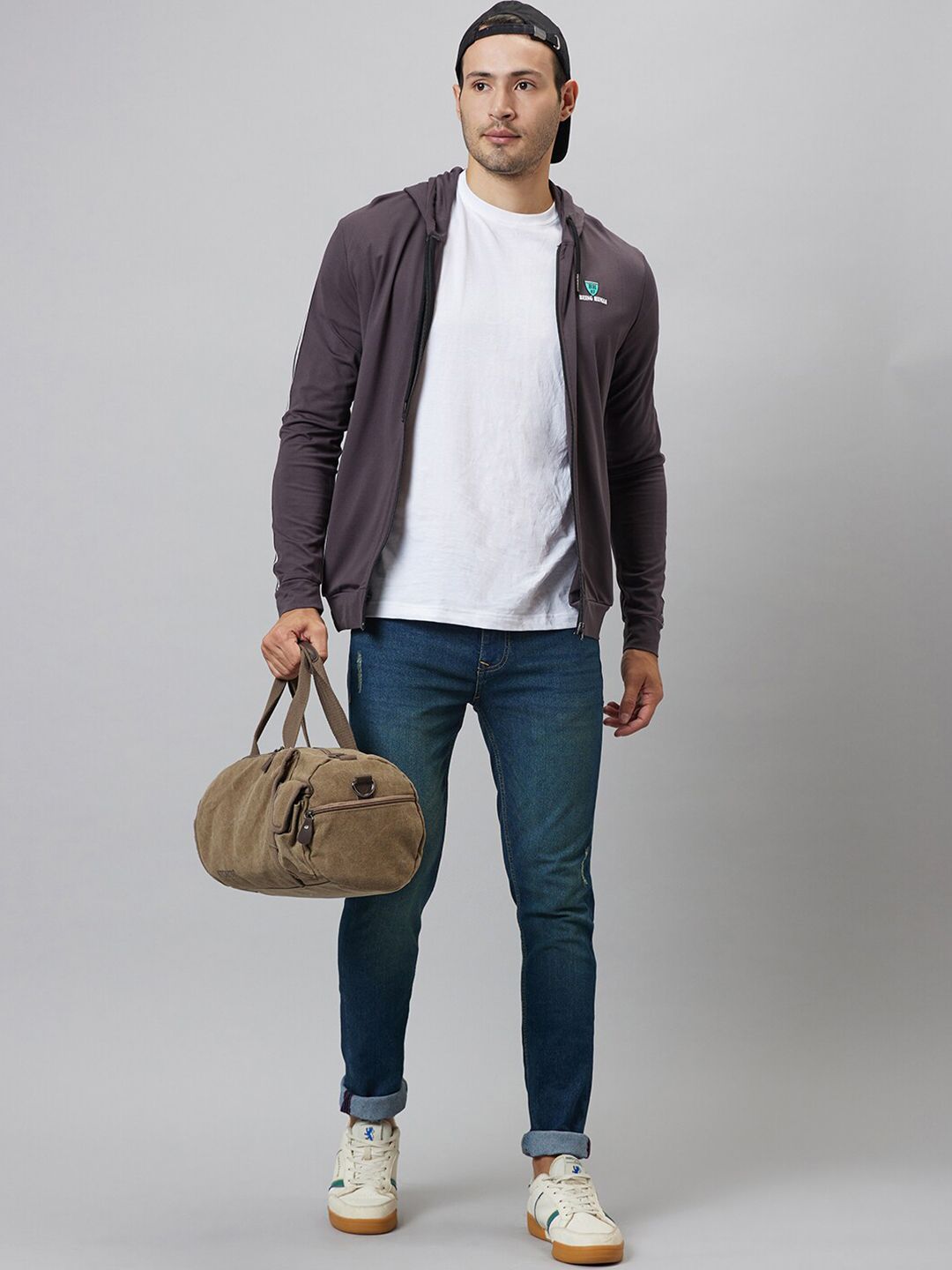 Being Human Hooded Long Sleeve Front-Open Sweatshirt
