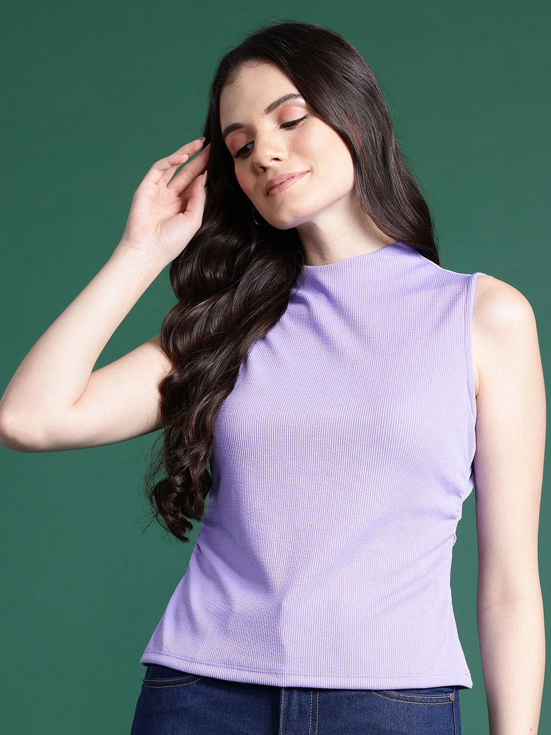 DressBerry Striped Textured Top
