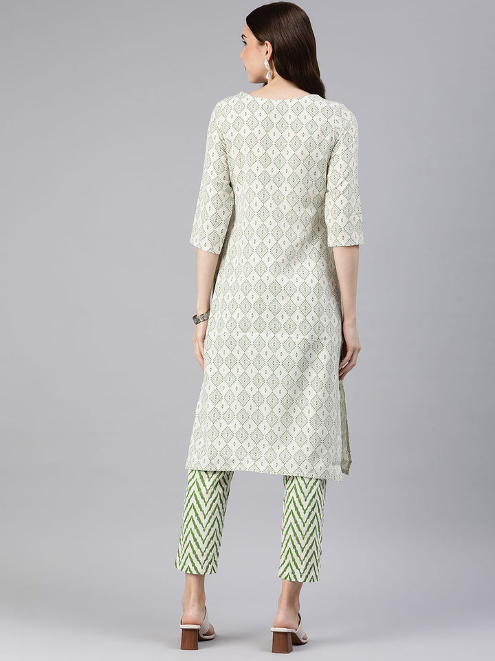 KALINI Women Ethnic Motifs Printed Regular Kurta with Trousers