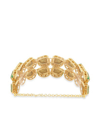 Zaveri Pearls Meenakari Gold-Plated Wraparound Bracelet