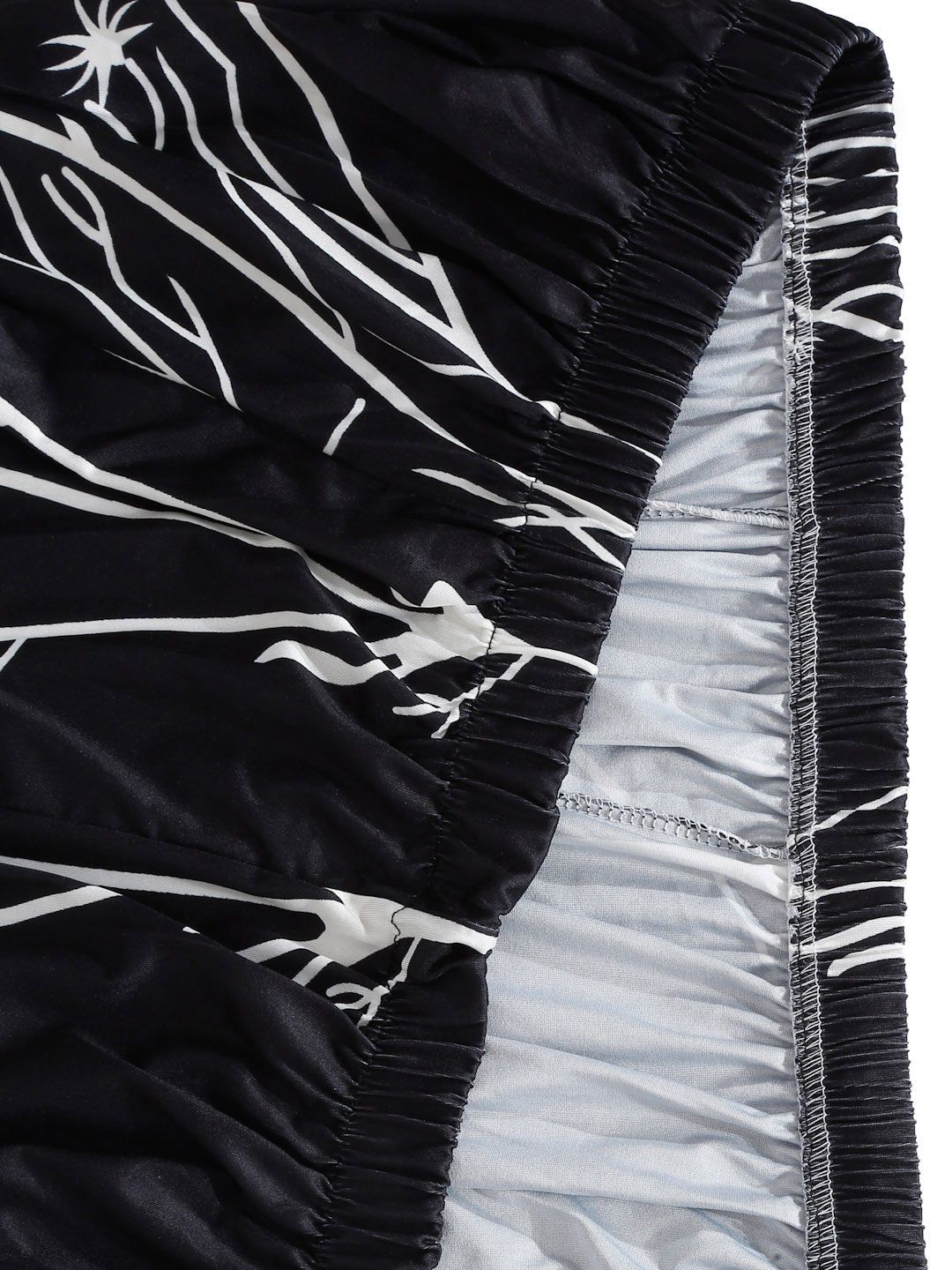 Cortina Black Quirky Printed 3-Seater Sofa Cover
