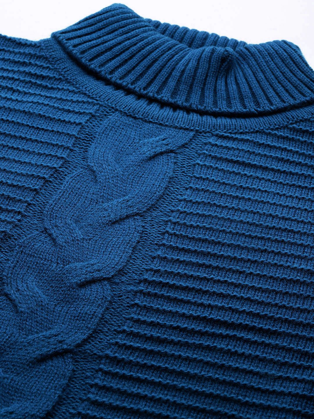 DressBerry Cable Knit Turtle Neck Pullover