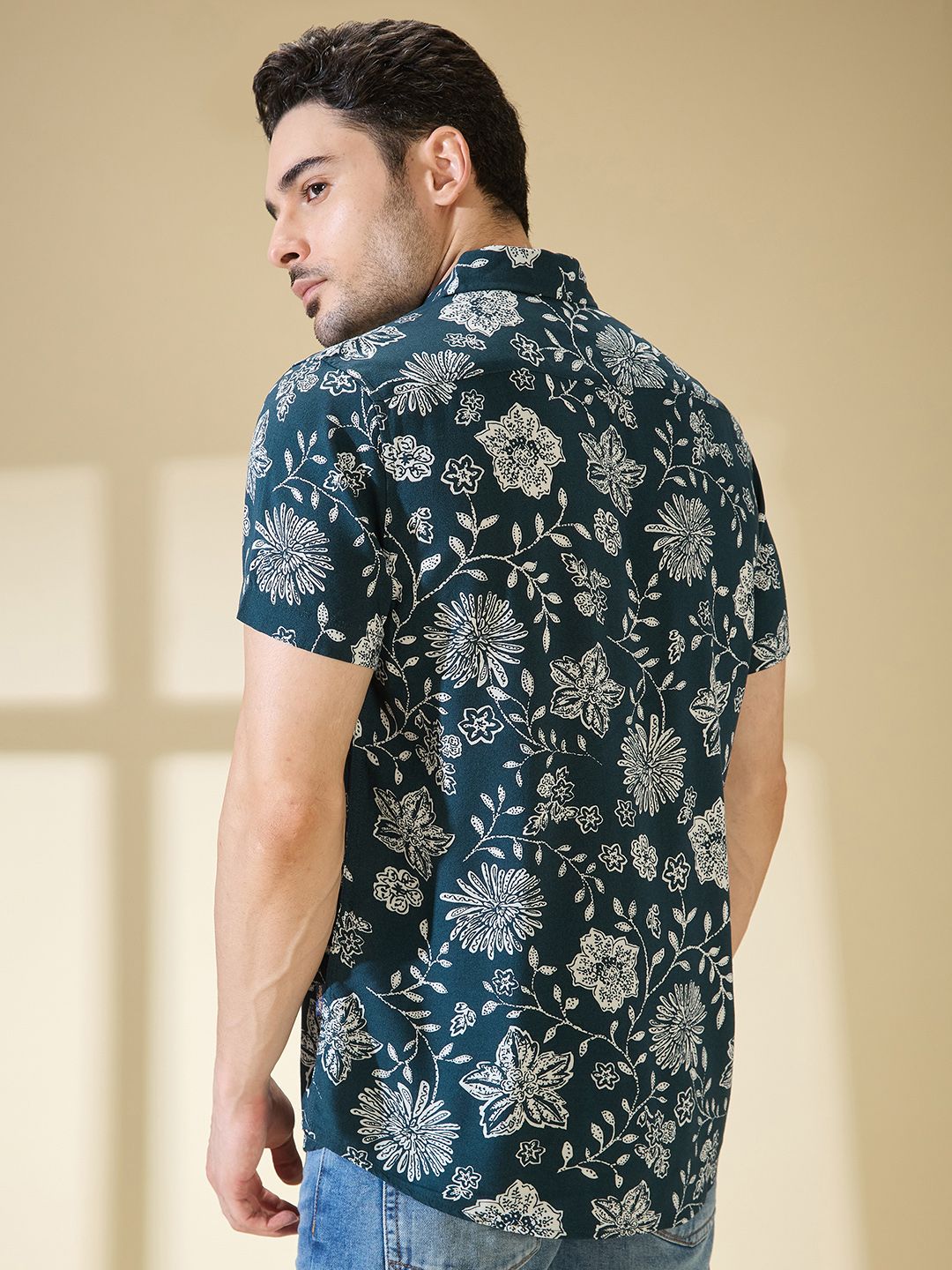 Being Human Slim Fit Floral Printed Casual Shirt