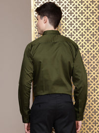 House of Pataudi Pure Cotton Pleated Opaque Party Shirt
