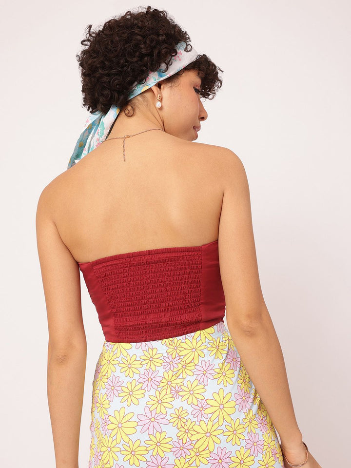 DressBerry Sweet & Sassy Strapless Smocked Corset Top