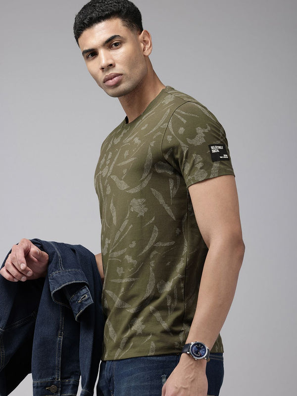 SPYKAR Graphic Printed Slim Fit T-shirt
