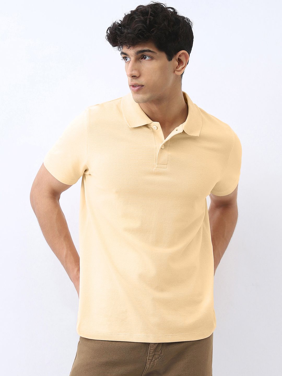 Urbano Fashion Men Solid Regular Fit Half Sleeve Cotton Polo T-Shirt