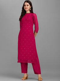 KALINI Floral Embroidered Sequinned Kurta With Trouser