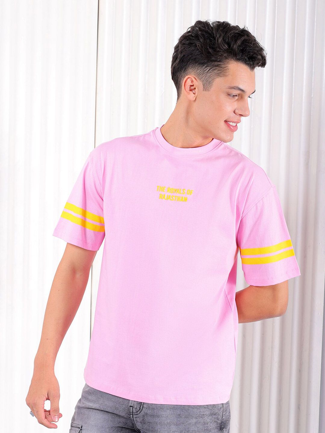 The Indian Garage Co Typography Printed Pure Cotton Boxy T-shirt