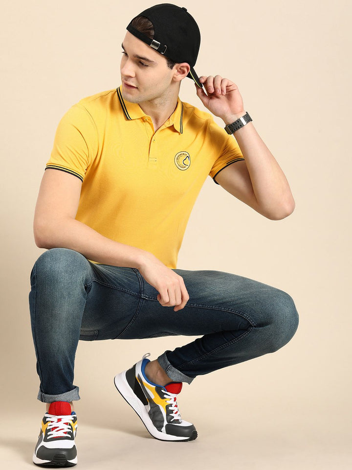 Being Human Polo Collar Pure Cotton T-shirt
