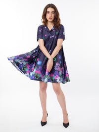RAREISM Pure Cotton Circular Flare Floral Brunch Dress