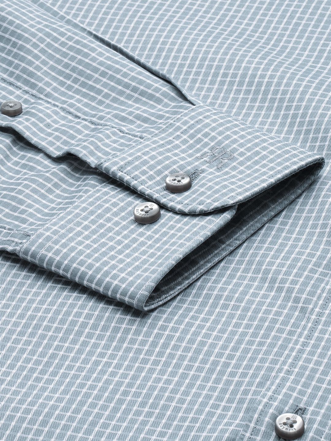 Raymond Pure Cotton Opaque Checked Formal Shirt