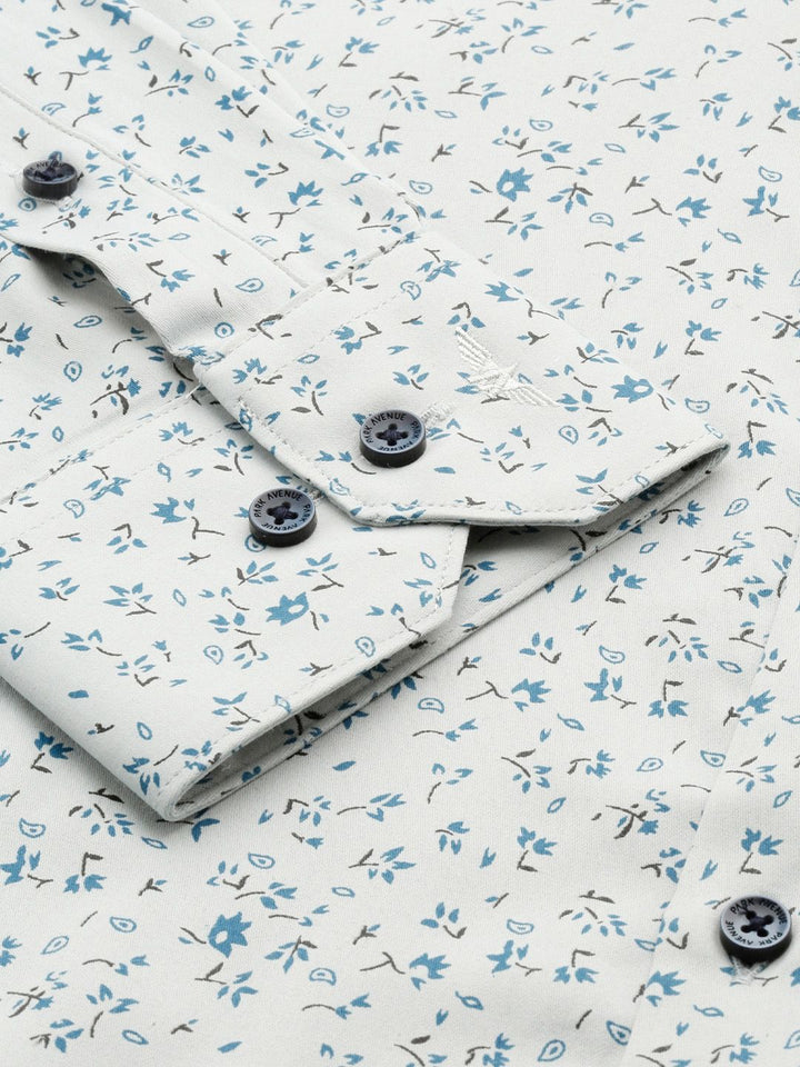 Park Avenue Slim Fit Floral Printed Formal Shirt