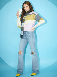 STREET 9 Colourblocked Acrylic Pullover