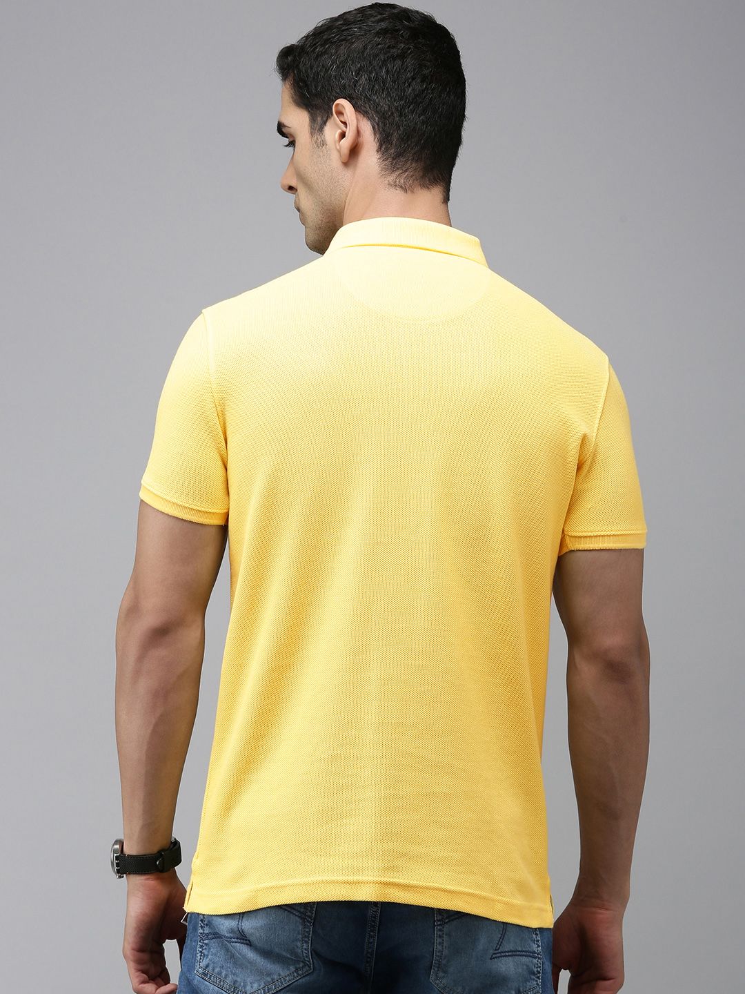 SPYKAR Men Solid Slim Fit Polo Collar T-shirt