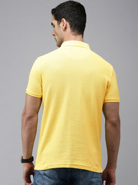 SPYKAR Men Solid Slim Fit Polo Collar T-shirt