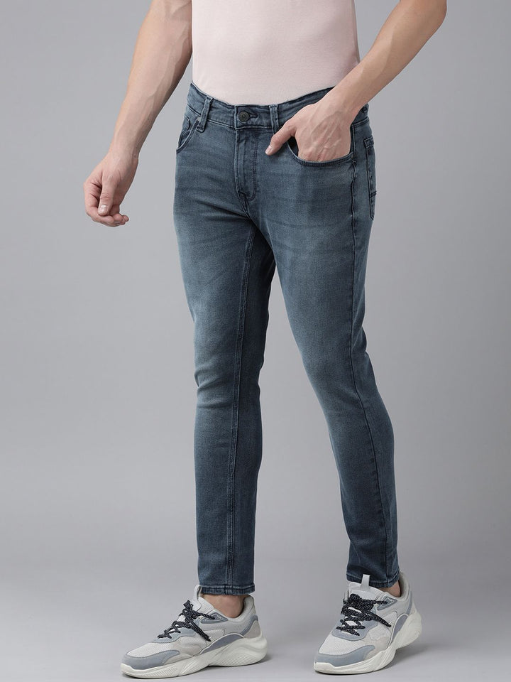 SPYKAR Men Kano Slim Fit Heavy Fade Stretchable Jeans