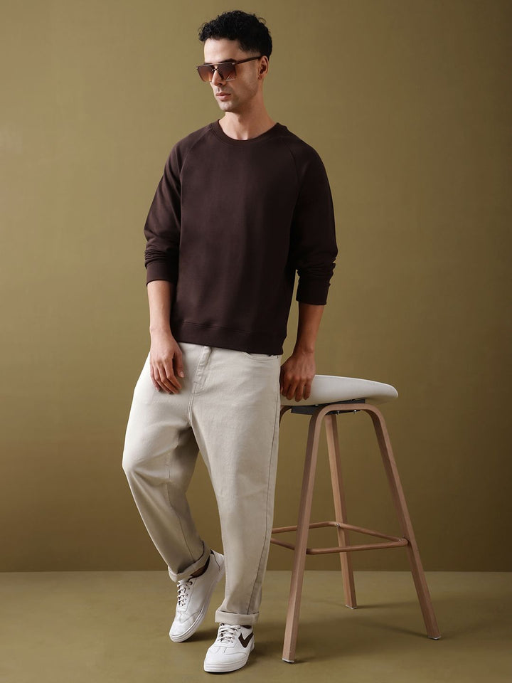 Dillinger Men Besar Kapas Soft Lengan Panjang Lengan Panjang Raglan T-Shirt