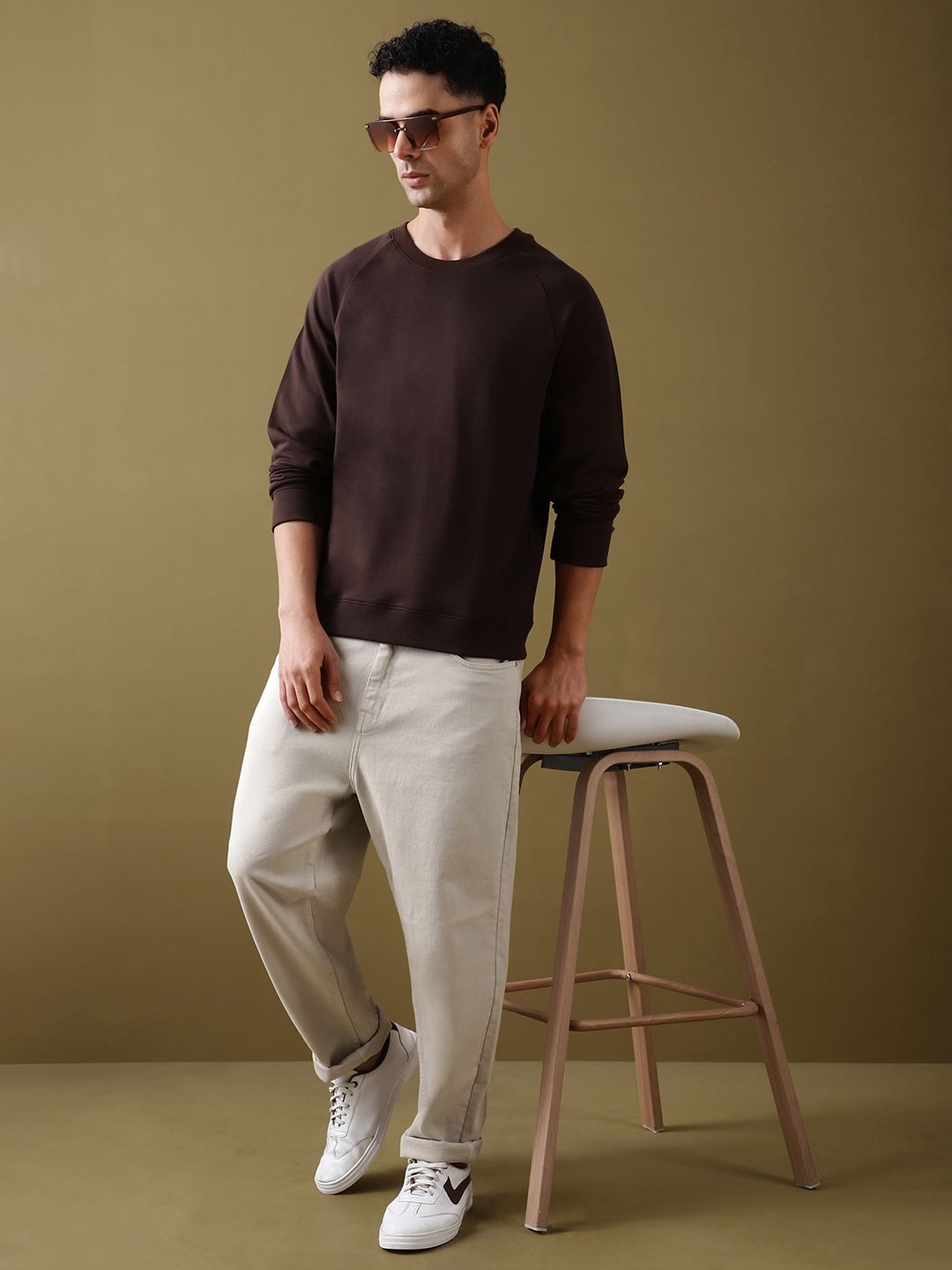 Dillinger Men Besar Kapas Soft Lengan Panjang Lengan Panjang Raglan T-Shirt