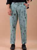 The Indian Garage Co Abstract Printed Cotton Loose Fit Trouser