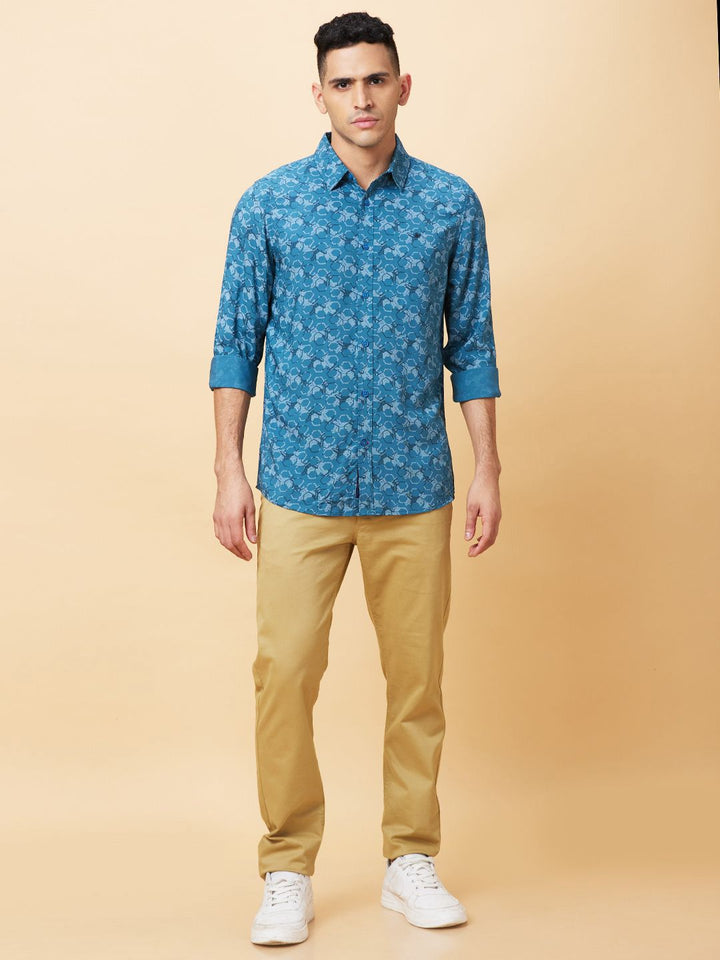 Being Human Men Slim Fit Floral Opaque Printed Casual Shirt