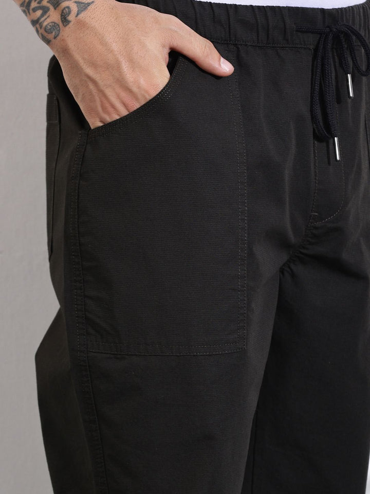 Thomas Scott Men Classic Slim Fit Mid-Rise Cotton Joggers Trousers