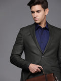 Raymond Men Dark Grey Notched Lapel Collar Slim-Fit Single-Breasted Formal Blazer