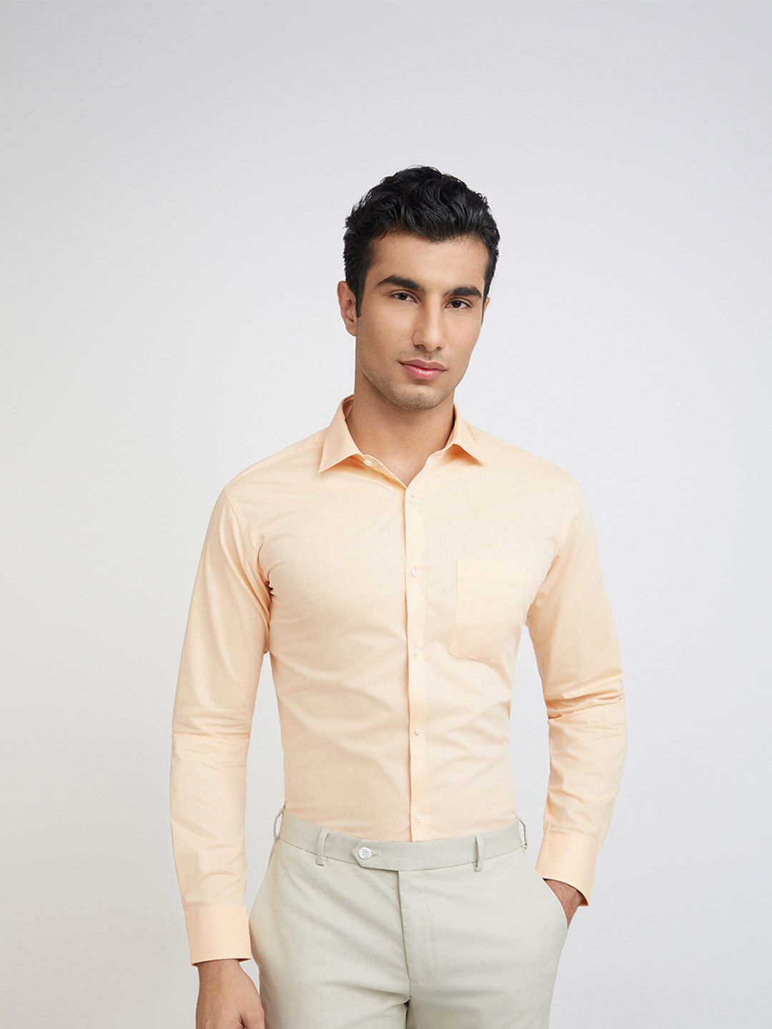 Park Avenue Men Slim Fit Slim Fit Textured Work Formal Shirt