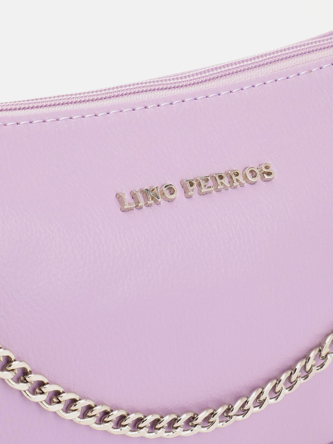 Lino Perros Textured Structured Shoulder Bag With Chain Detail