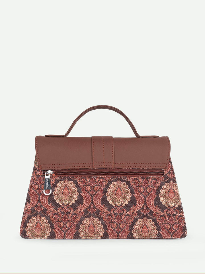 ZOUK Women Printed Jodhpur Damask Iconic Evening Satchel