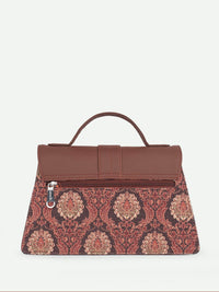 ZOUK Women Printed Jodhpur Damask Iconic Evening Satchel