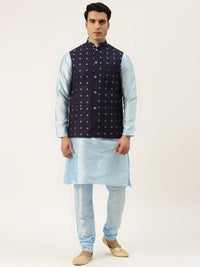 SOJANYA Men Blue Kurta with Churidar