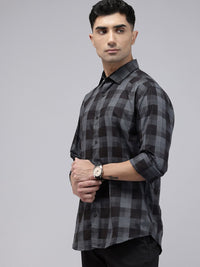 Park Avenue Slim Fit Opaque Checked Pure Cotton Casual Shirt