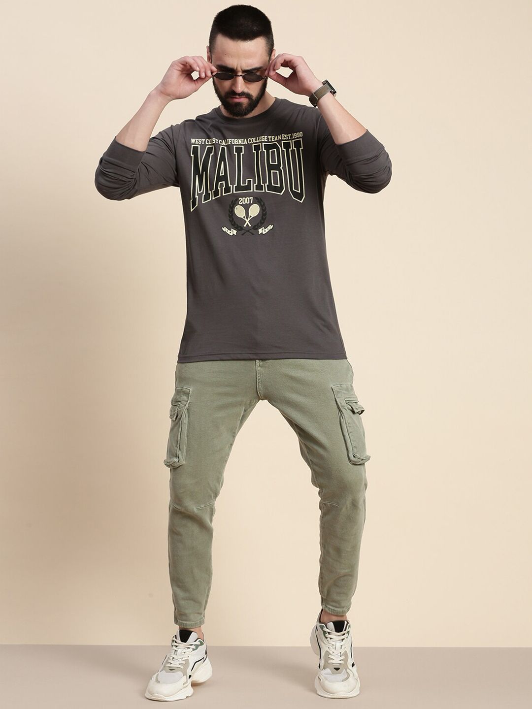 DILLINGER Typography Printed Round Neck Pure Cotton T-shirt