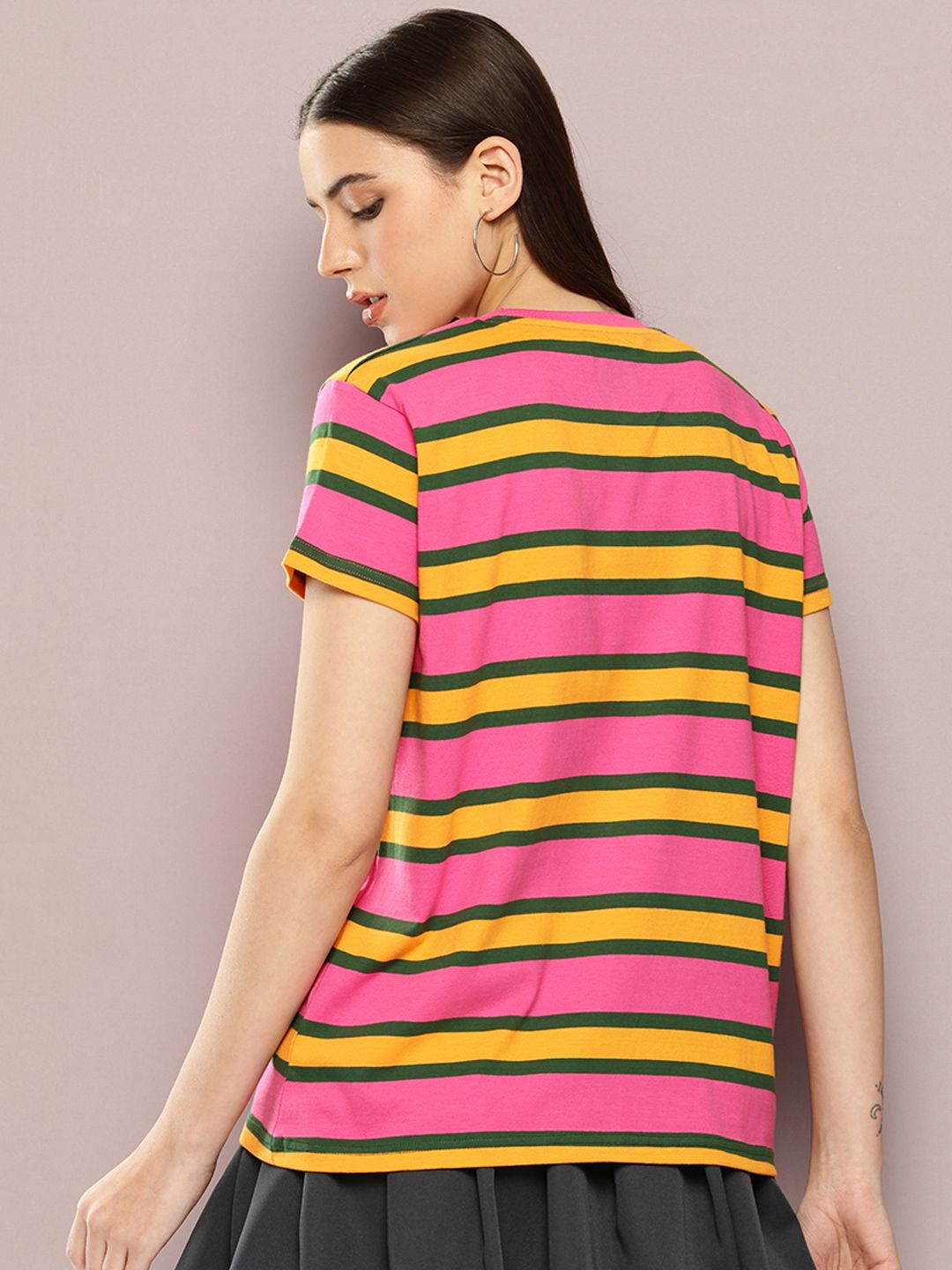 Dillinger Womens Short Sleeve Boxy Regular Yarn Dyed Tshirt