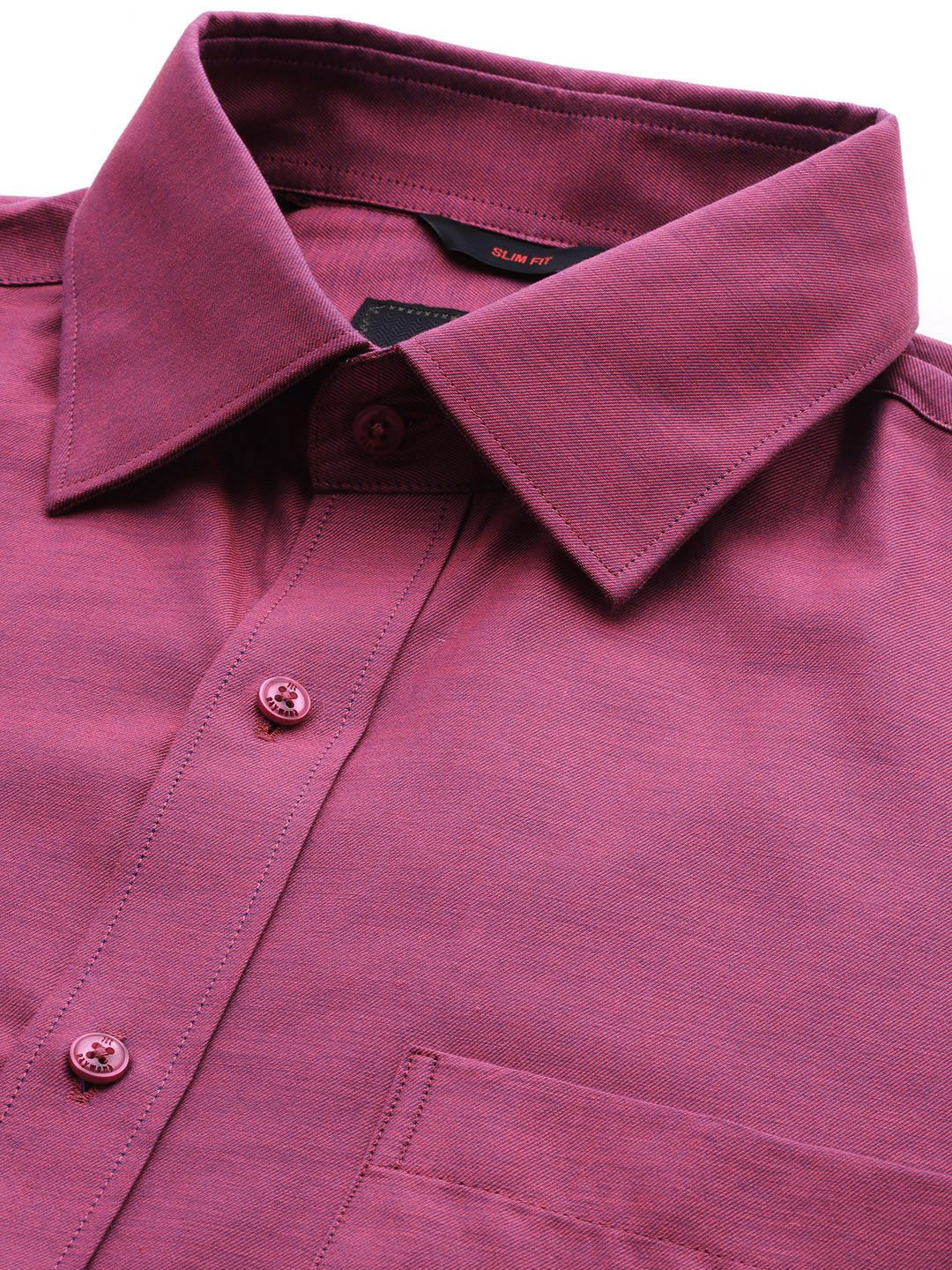 Raymond Men Pink Slim Fit Opaque Formal Shirt