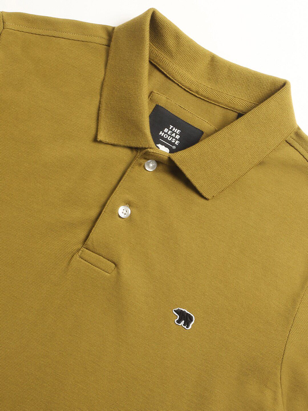 THE BEAR HOUSE Polo Collar Slim Fit Pure Cotton T-shirt