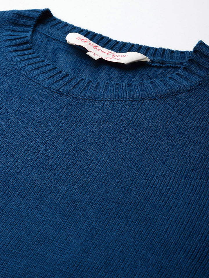 all about you Knitted Detailing Pullover Sweaters