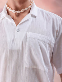 The Indian Garage Co Men Relaxed Fit Textured  Resortwear Kurta Shirt